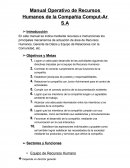 Manual Operativo de Recursos Humanos de la Compañía Comput-Ar S.A
