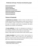 Dinámicas de Grupo: Técnicas de animación grupal.