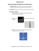 Materiales del laboratorio indicando cual es la función de cada uno de ellos