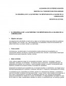 EL DESARROLLO DE LA AUTOESTIMA Y SU IMPORTANCIA EN LA CALIDAD DE LA COMUNICACIÓN.