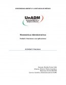 Unidad I. Funciones y sus aplicaciones Actividad 3. Funciones