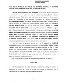 DEMANDA INCIAL DIVORCIO INCAUSADO. Página 1
