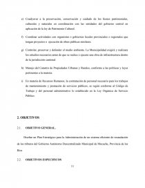 PLAN ESTRATEGICO PARA LA ADMINISTRACION DE LAS RECAUDACIONES DE LOS TRIBUTOS DEL GAD DEL CANTON MOCACHE, PROVINCIA DE LOS RIOS. Página 11