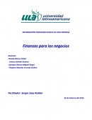 INFORMACIÓN FINANCIERA BASICA DE UNA EMPRESA Finanzas para los negocios