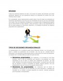 TIPOS DE DECISIONES ORGANIZACIONALES