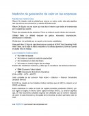 Medición de generación de valor en las empresas.