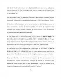 PLAN ESTRATEGICO PARA LA ADMINISTRACION DE LAS RECAUDACIONES DE LOS TRIBUTOS DEL GAD DEL CANTON MOCACHE, PROVINCIA DE LOS RIOS. Página 4