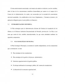 PLAN ESTRATEGICO PARA LA ADMINISTRACION DE LAS RECAUDACIONES DE LOS TRIBUTOS DEL GAD DEL CANTON MOCACHE, PROVINCIA DE LOS RIOS. Página 13