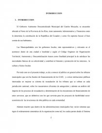 PLAN ESTRATEGICO PARA LA ADMINISTRACION DE LAS RECAUDACIONES DE LOS TRIBUTOS DEL GAD DEL CANTON MOCACHE, PROVINCIA DE LOS RIOS. Página 2