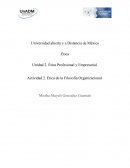 Actividad 2. Ética de la Filosofía Organizacional
