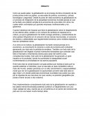 La globalización es el proceso de libre circulación de las producciones entre los países