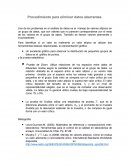 Procedimiento eliminar datos aberrantes.