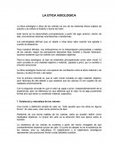 La etica axiologica.