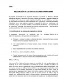 Regulación de Entidades Financieras