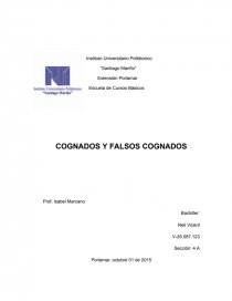 COGNADOS Y FALSOS COGNADOS. Página 1