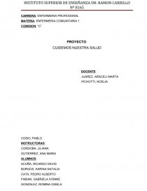 PROYECTO CUIDEMOS NUESTRA SALUD. Página 1