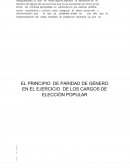 PRINCIPIO DE PARIDAD DE GÉNERO EN EL EJERCICIO DE LOS CARGOS DE ELECCIÓN POPULAR.