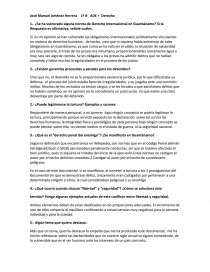 Camino a Guantanamo. Preguntas. Página 1