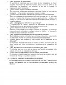 ¿Qué aprendiste de la actividad?