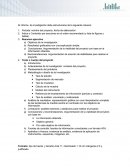 El informe de investigación debe estructurarse de la siguiente manera.