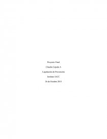 Proyecto Final Legislación de Prevención. Página 1
