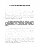 Planeación estratégica en la logistica