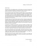 Mi querido amor, te he extrañado mucho, en estas semanas en que estuve de vacaciones de invierno, me has hecho mucha falta...en especial sentir tú olor, ver tu hermoso cabello y tus grandes ojos marrones y extrañé mucho tus caricias y tus amorosos bes