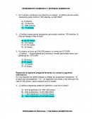 PENSAMIENTO NUMÉRICO Y SISTEMAS NUMÉRICOS.