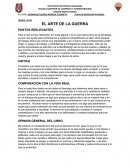 EL ARTE DE LA GUERRA PUNTOS REELEVANTES