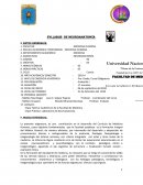 La presente asignatura, es una contribución en el desarrollo del Currículo de Medicina Humana