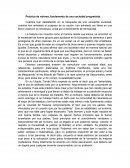 Práctica de valores, fundamento de una sociedad progresista.