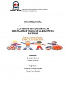 Acceso de estudiantes con discapacidad visual en la educacion superior