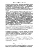 Ensayo de Moral y Educación