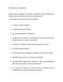 Entrevista a un docente de primaria