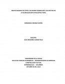 ENSAYO BASADO EN TEXTO: UN MUNDO DESBOCADO. LOS EFECTOS DE LA GLOBALIZACION EN NUESTRAS VIDAS