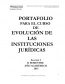 PARA EL CURSO DE EVOLUCIÓN DE LAS INSTITUCIONES JURÍDICAS