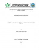 ANALISIS CRÍTICO DE ARTÍCULO, DILEMAS ETICOS E HISTORIA INTERSUBJETIVIDAD