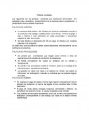 Políticas Contables. POLITICA DE CARTERA y otras