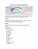 Baño de esponja en pacientes hospitalizados