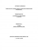 CODIGO DE ETICA LABORAL PARA EL TECNOLOGO EN NEGOCIACION INTERNACIONAL