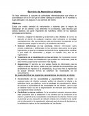Servicio de Atención al cliente.