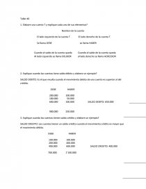 Cuentas contables Taller 2. Página 1
