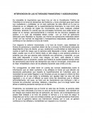 INTERVENCION EN LAS ACTIVIDADES FINANCIERAS Y ASEGURADORAS