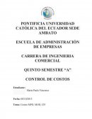 CONTROL DE COSTOS - Ejercicios