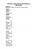 ANÁLISIS DE ACTIVIDAD A MEJORAR
