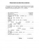 PRESUPUESTO DE OBRA PARA ACABADOS