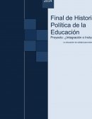 TÍTULO DEL PROYECTO: ¿Integración o inclusión?