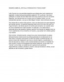 RESEÑA SOBRE EL ARTICULO PERIODISTICO “ROCK DOWN”