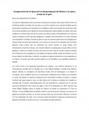 Comparación de la época de la independencia de México a la época actual en el país