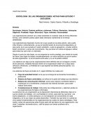 SOCIOLOGÍA DE LAS ORGANIZACIONES: NOTAS PARA ESTUDIO Y DISCUSIÓN.